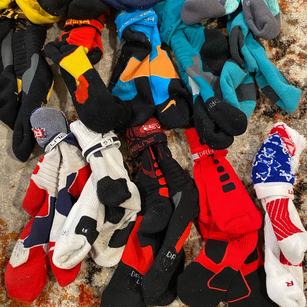 Nike Dri Fit socks lot of 25 sz 11